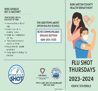 flu shots Thursdays 2023 flyer