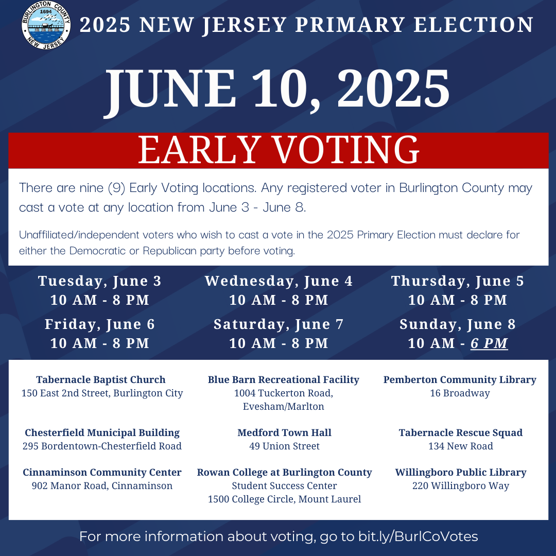 Primary Election Early Voting flyer