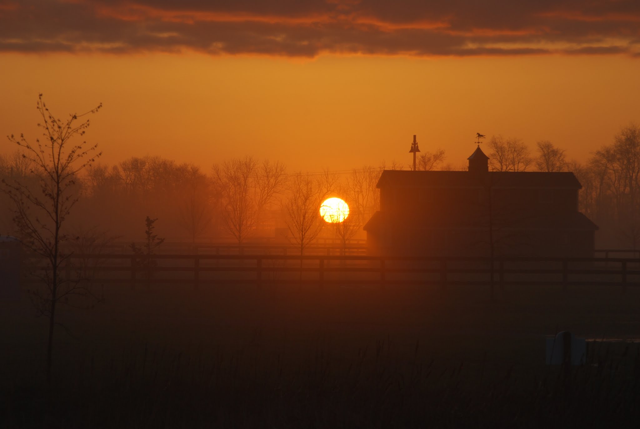 Fairgrounds at dusk