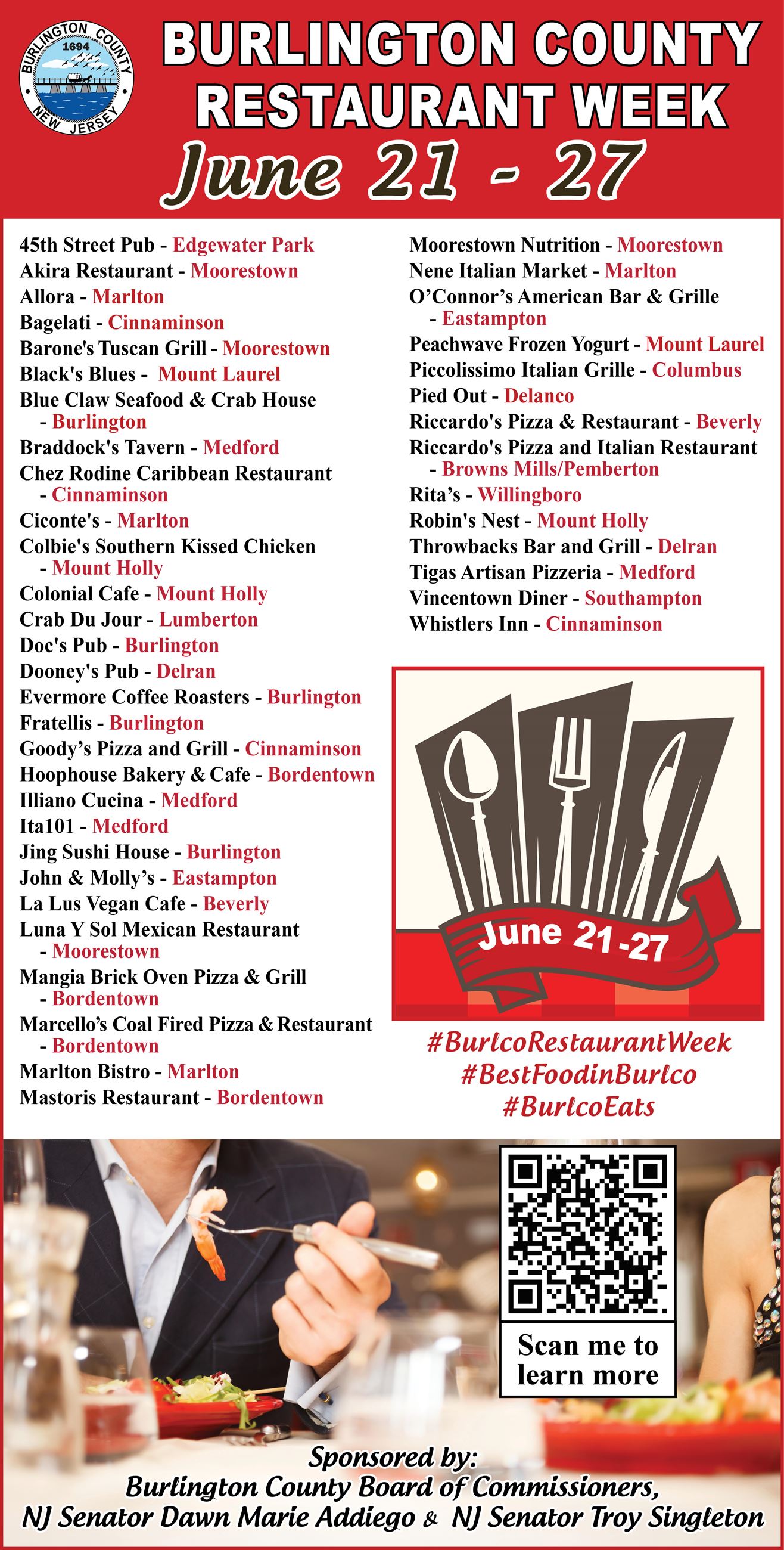 Restaurant Week 2021 List Graphic June 21