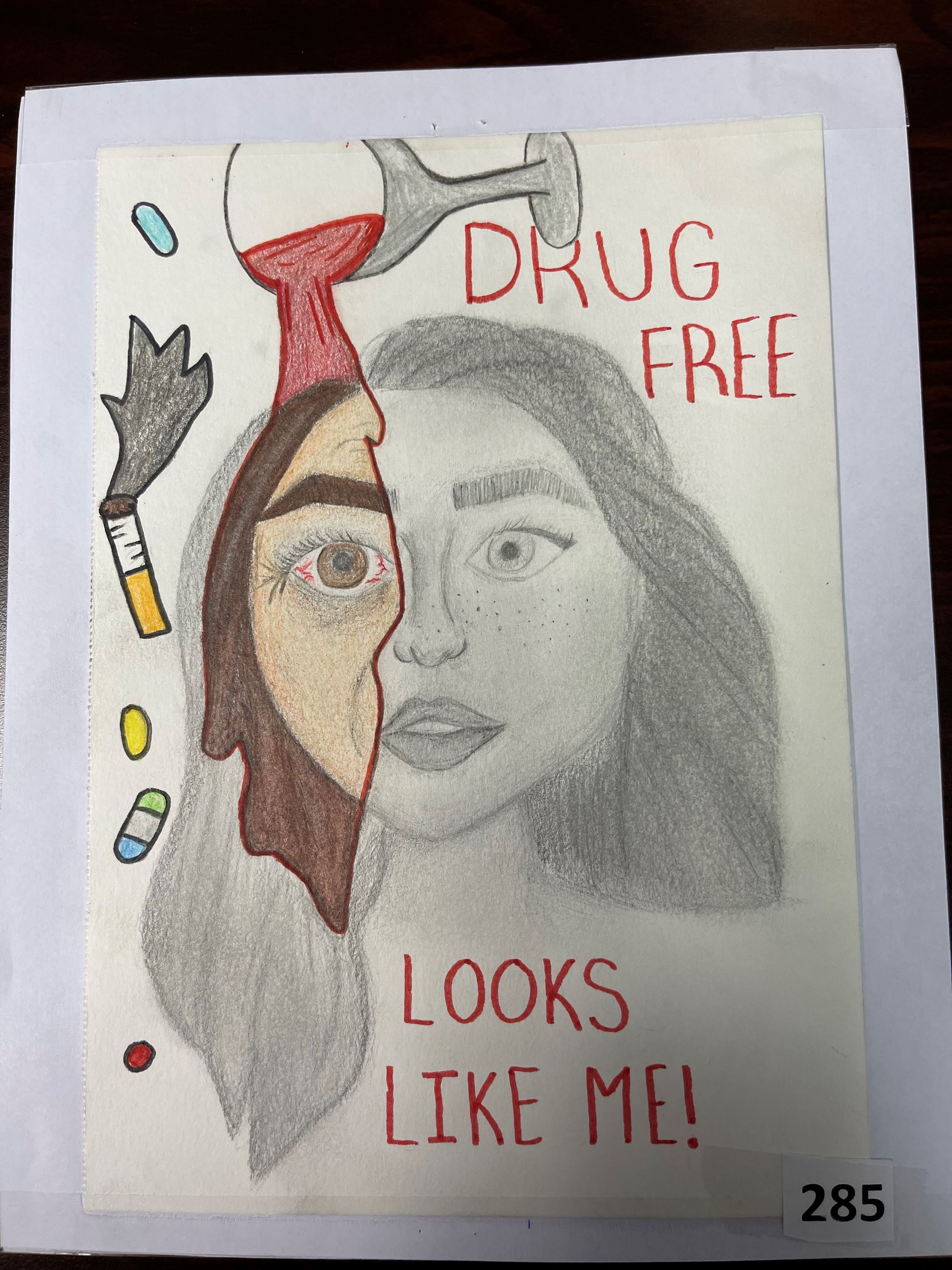 Red Ribbon Poster-Ioanna Moustakas