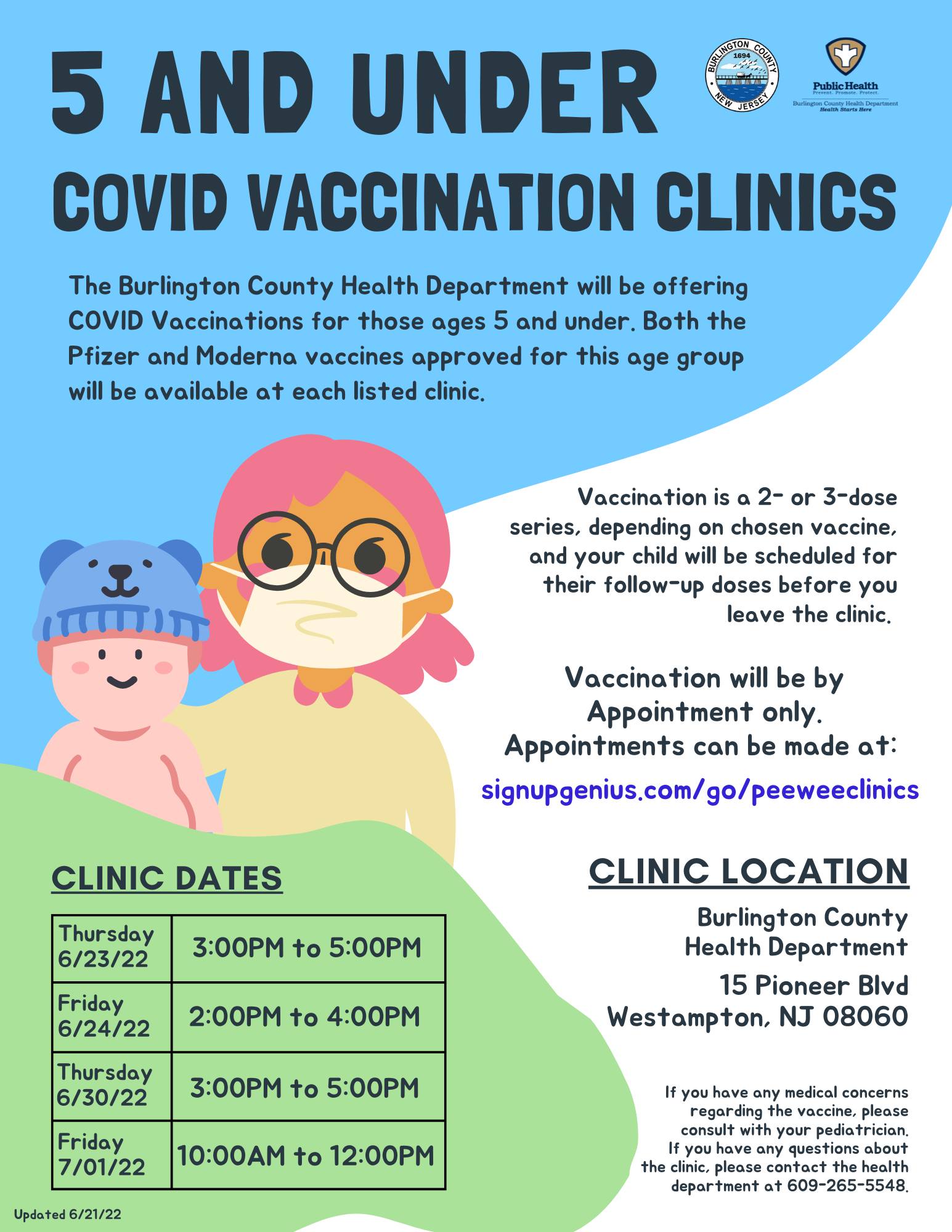 Child vax clinics flyer